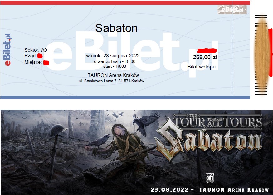 SABATON _ Tauron Arena Kraków - BILET.jpg